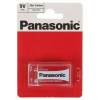 Батарейка Panasonic, 9V (6LR61, 6F22), Zinc-carbon, солевая, 9 В, блистер																							